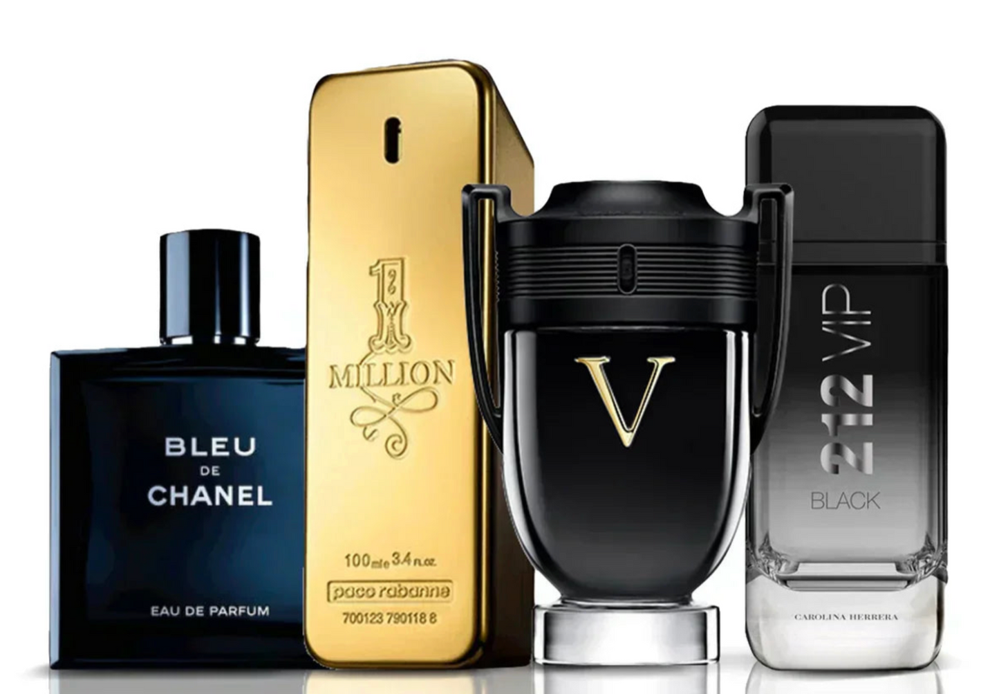 Coffret de 4 parfums | Invictus Victory + One Million + Bleu de Chanel + 212 Vip Black