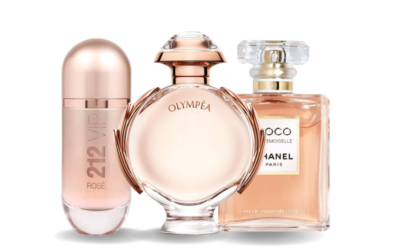 Coffret de 3 parfums | Carolina Herrera 212 VIP ROSÉ, Paco Rabanne OLYMPÉA a Chanel COCO MADEMOISELLE 100 ml