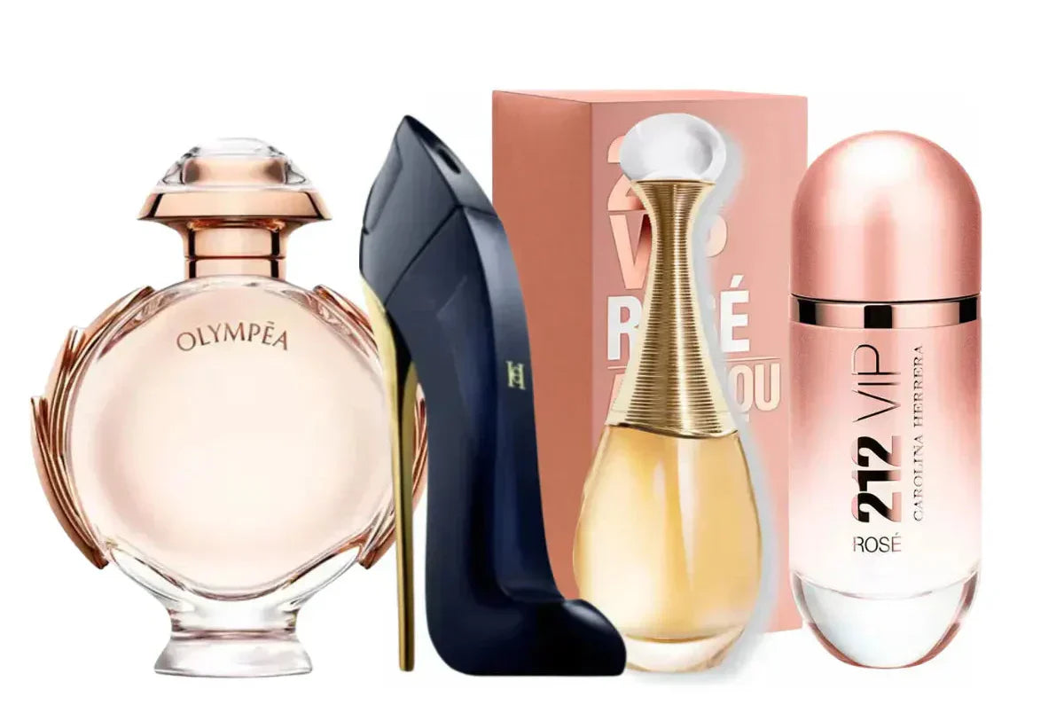 Coffret de 4 parfums | Good Girl, Olympea, Jadore, 212 Vip Rosé