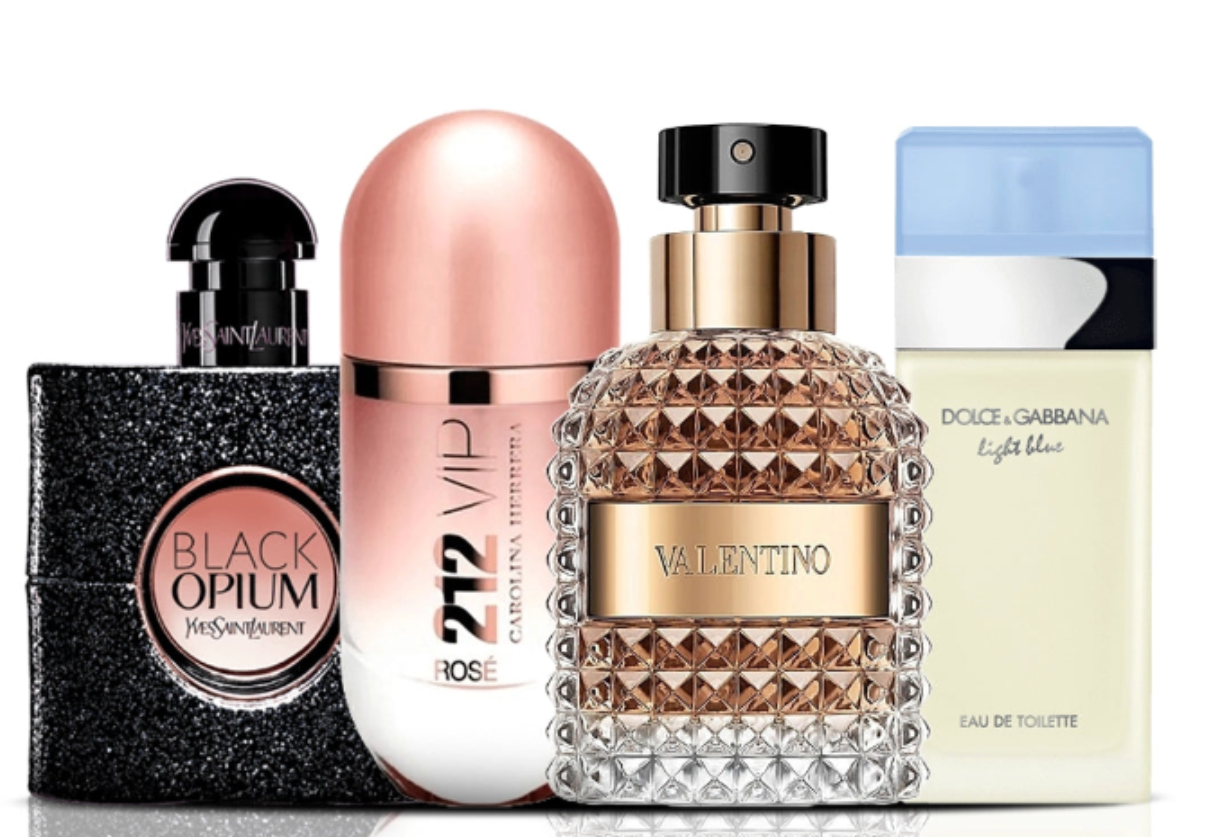 Coffret de 4 parfums | Black Opium + 212 VIP Rose + Valentino + Dolce & Gabbana Light Blue 100 ml