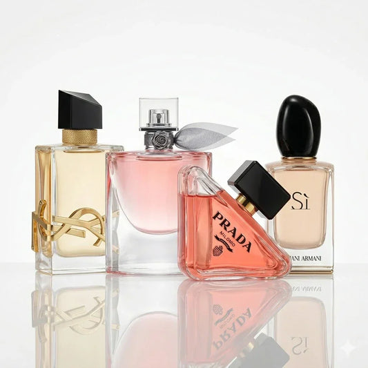 Coffret de 4 parfums | YSL Libre, Lancôme La Vie Est Belle, Prada Paradoxe, Armani Sì.