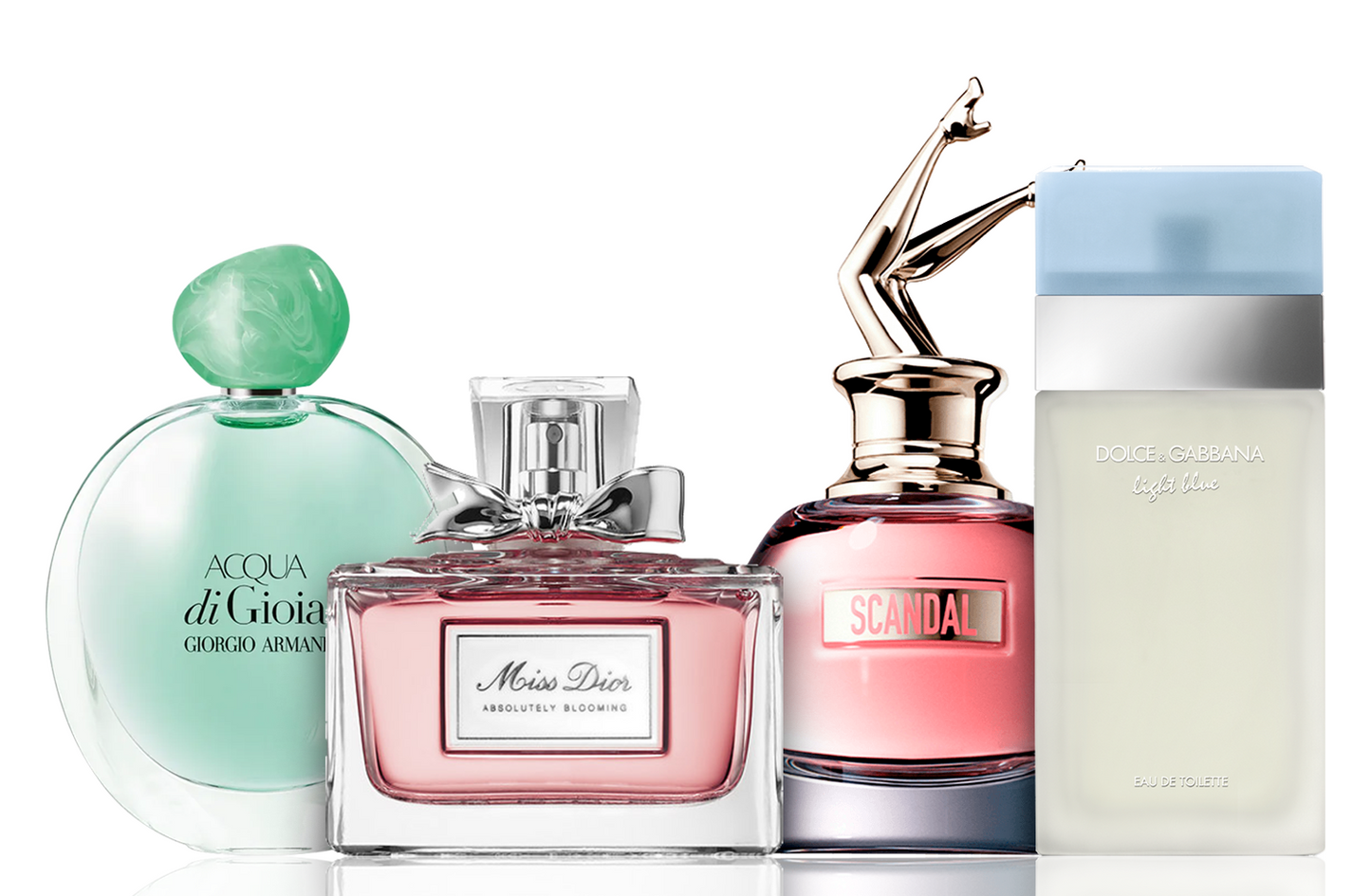 Coffret de 4 parfums | Acqua di Gioia, Light Blue, Scandal, Miss Dior 100 ml
